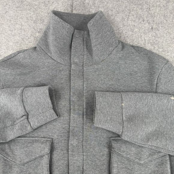 Varley Earl Performance Jacket Women's Large Eco Heathered Grey Lightweight Boxy - Picture 1 of 9